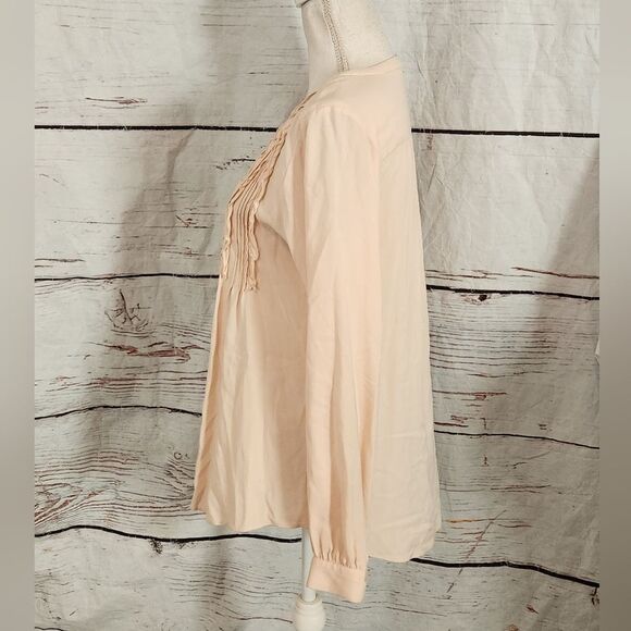 Sundance Linen Pleated Front Tunic Top Size XS - Picture 3 of 6